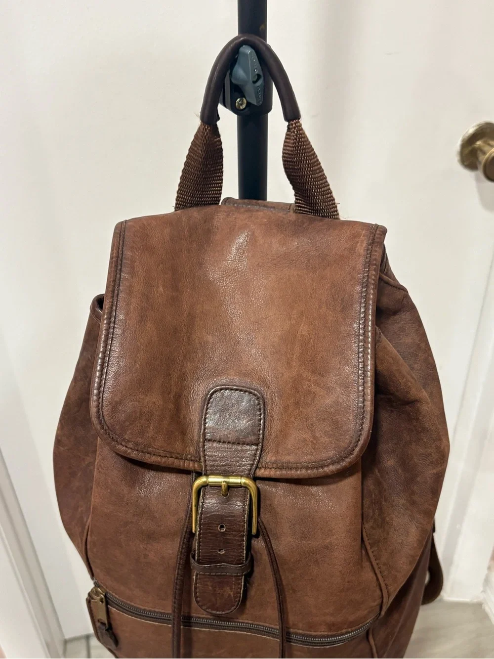 Beautiful Vintage Coach All Leather Rich Tan Backpack 0529
